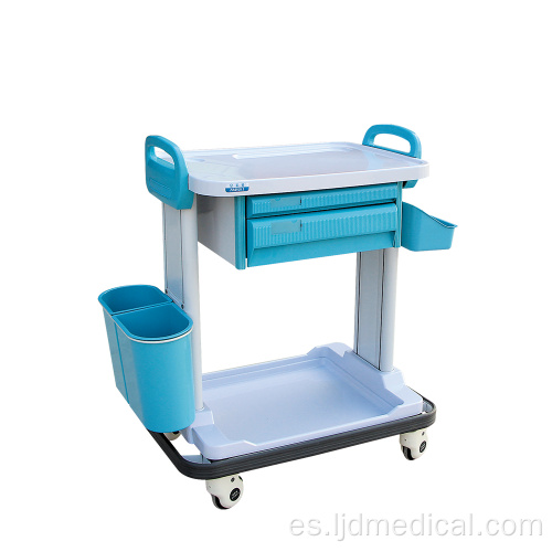 Carro de emergencia para entrega de medicamentos hospitalarios con soporte de infusión